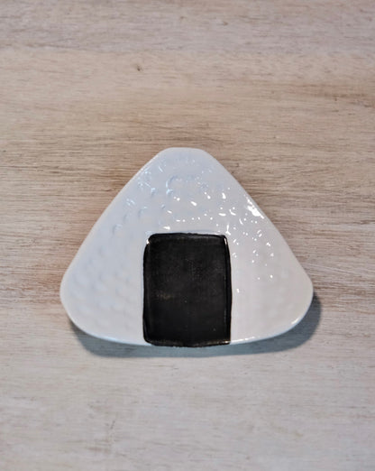Japan made Mino ware origiri small dish plate