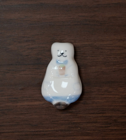 Misa Omote-表 美沙 Kutani Artist Handmade chopstick rest