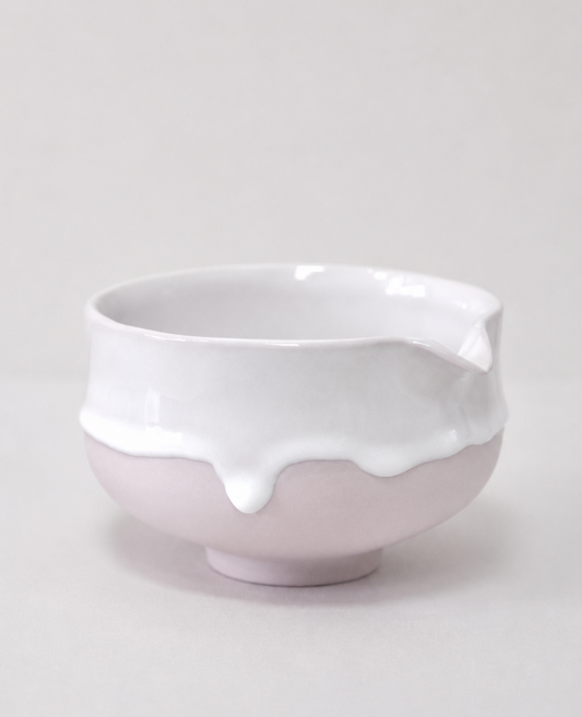 Eiji Miyaki Matcha Bowl -Katakuchi (Strawberry Cream）