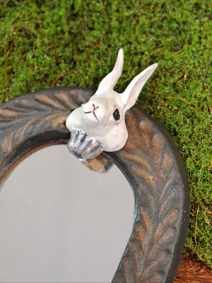 2025 Artisans-森安幸代 Acne Pottery Studio Handmade Rabbit Wall Mirror