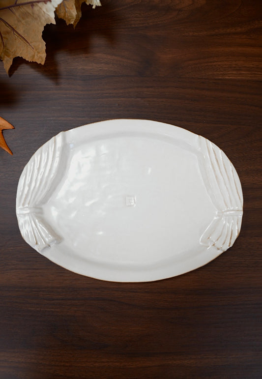 Kielisha-キエリ舎 Handmade oval plate with Curtain