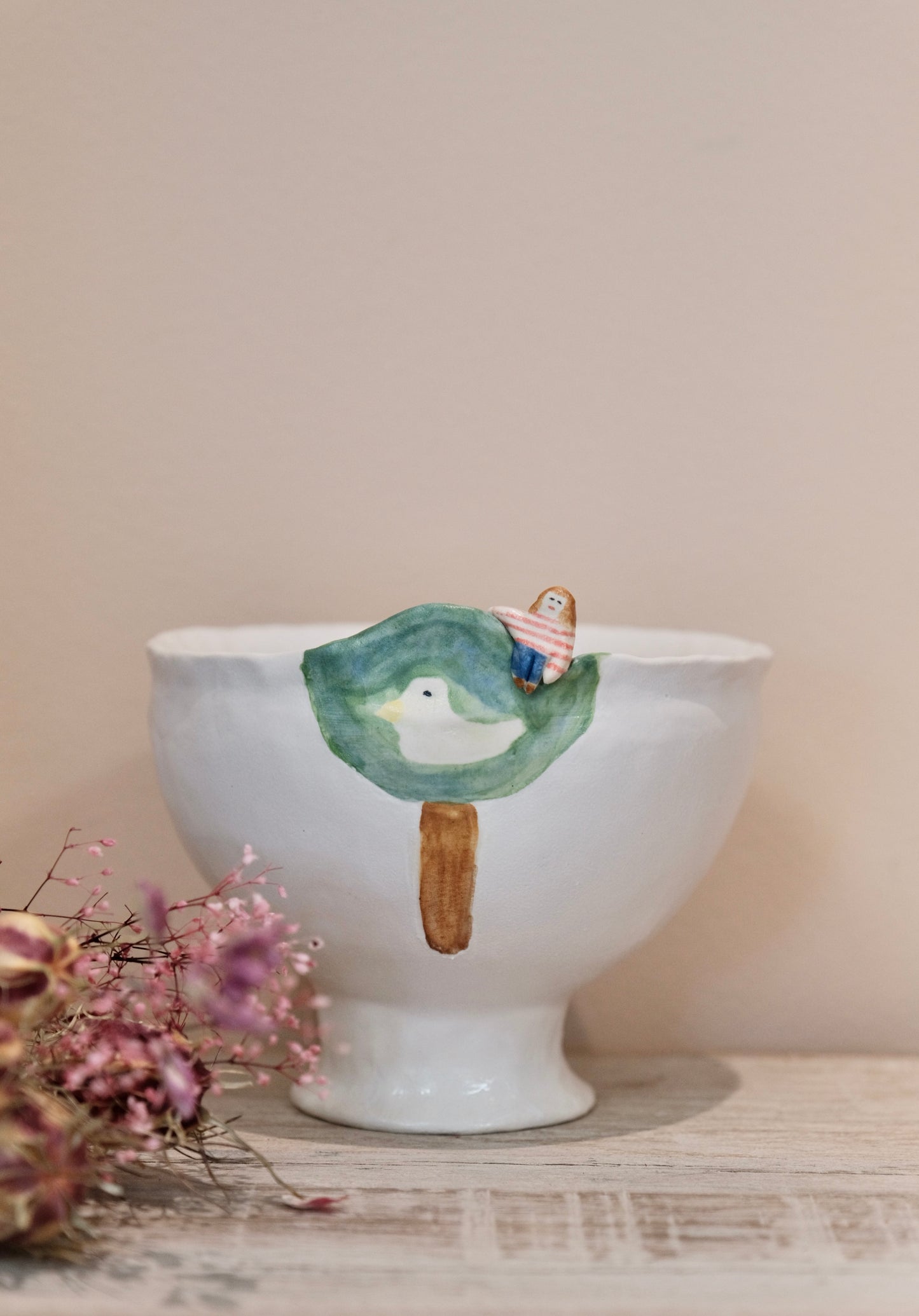 Natsumi Muroi 室井夏実- Handmade Sculptural rim detail ceramic bowl #4