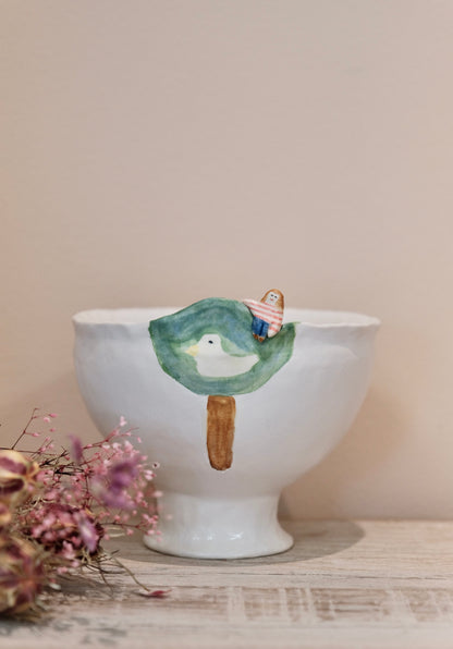 Natsumi Muroi 室井夏実- Handmade Sculptural rim detail ceramic bowl #4