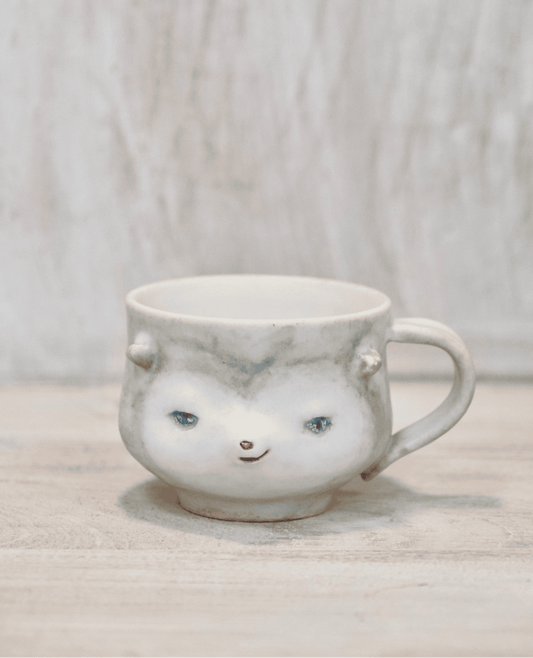Koizumi Chiharu-こいずみ ちはる Handmade Ceramic Face Mug #1