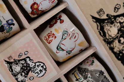 YUDACHI GAMA HANDCRAFT CUP SET 6PCS (WOODEN BOX)