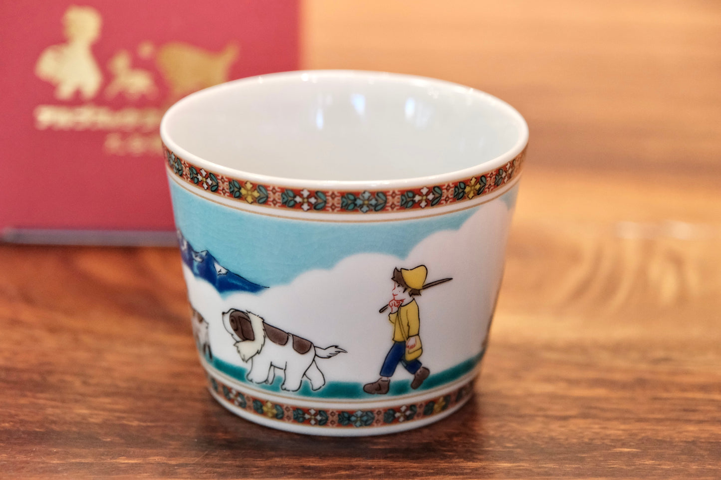 Japan Kutani Yaki Kaneshotouki Heidi and Yuki,Girl of the Alps goods,Soba Choko Cup
