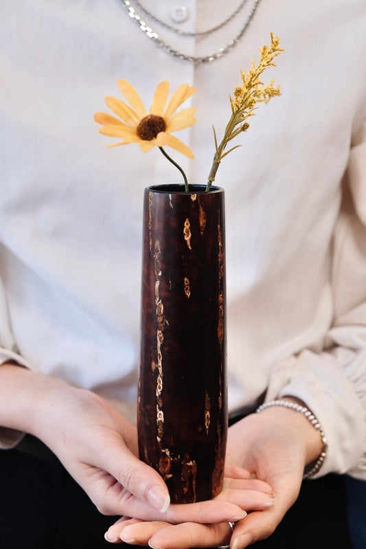 Yatsuyanagi Handmade Sakura Wood Vase (Gift Box)