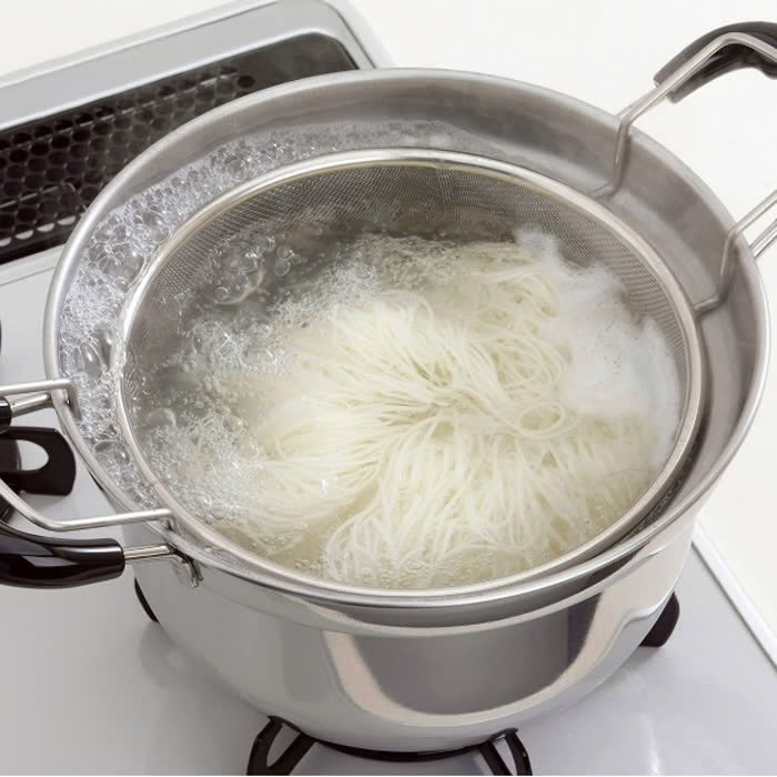 Shimomura Kihan Yude-Meijin Stainless Steel Pot with Strainer