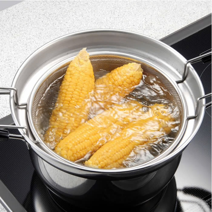 Shimomura Kihan Yude-Meijin Stainless Steel Pot with Strainer