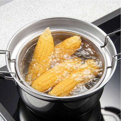 Shimomura Kihan Yude-Meijin Stainless Steel Pot with Strainer
