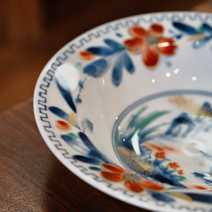 Mino Yaki Fuku Deep Plate/Bowl 7inch/18cm