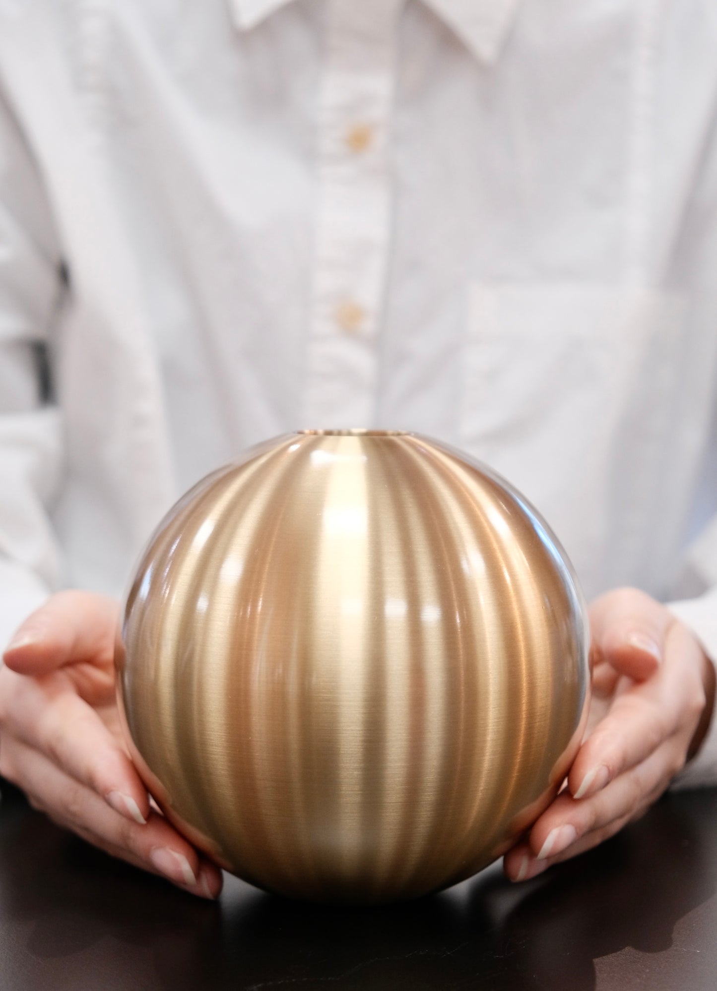 能作NOUSAKU 60% copper 40% Zinc TAMA Vase (Gold)