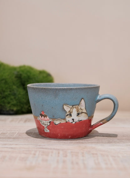 【2026 Exhibition】Acne pottery Studio handmade Mug ( Cat #2)