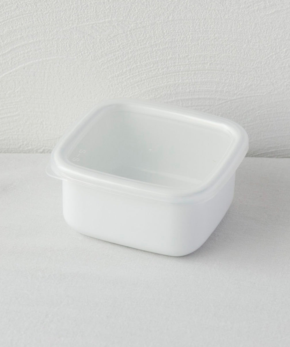 Noda Horo White Series Square S with Seal Lid