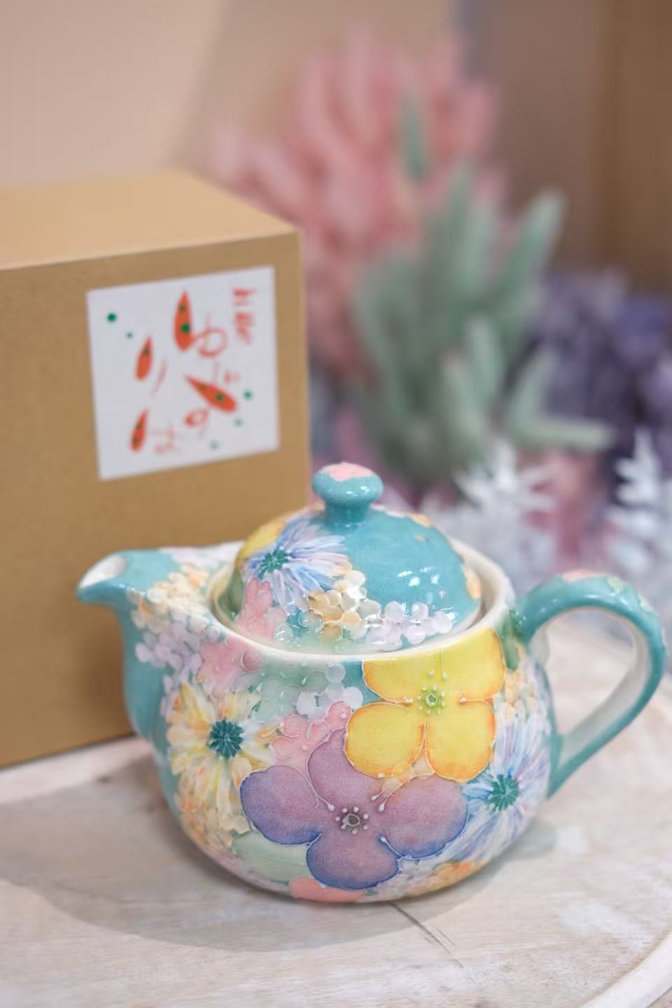 YUZURIHA FLOWER HANDMADE CERAMIC FLOWER Teapot