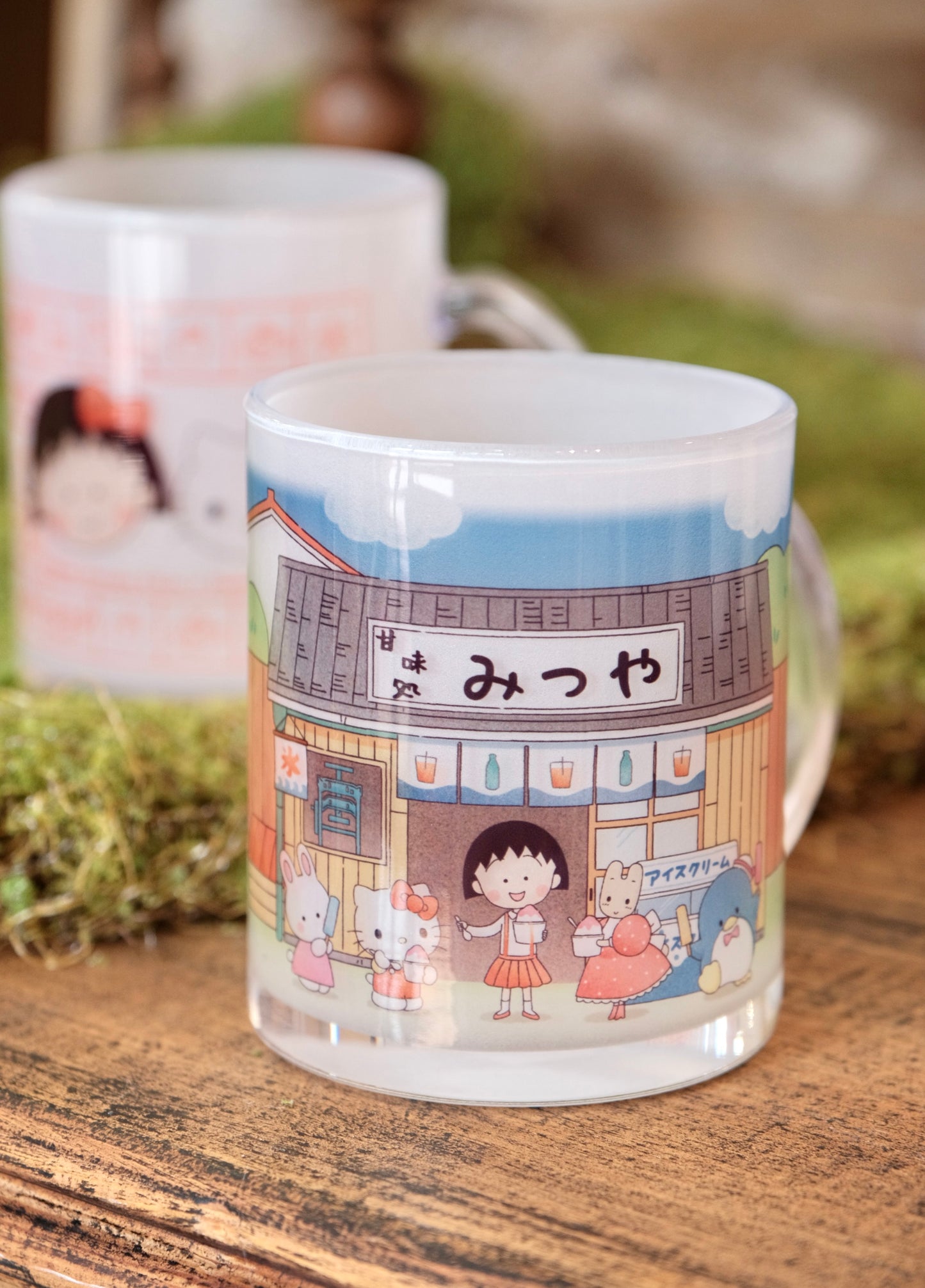 Chibi Maruko-chan × Sanrio Characters Special Edition Glass Mug