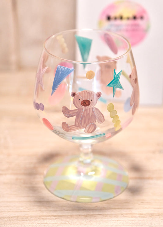 KOBAKO Hand-Painted Glass Artist Goblet #3