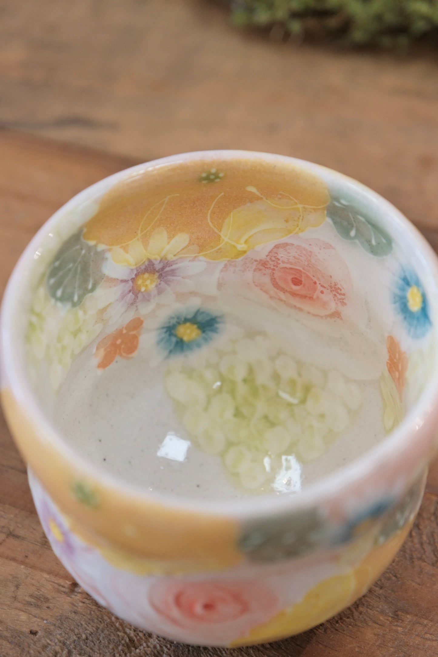 Seto Ware YUZURIHA Flower Tea Bowl