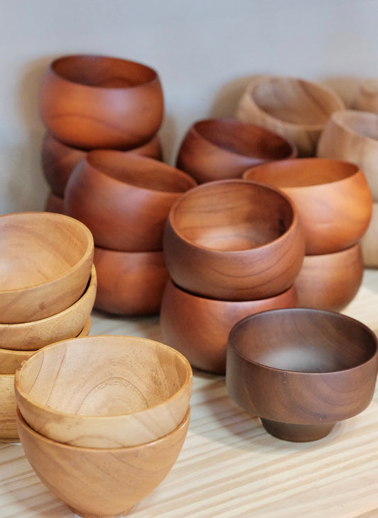 Handcrafted Wooden Miso Bowls
