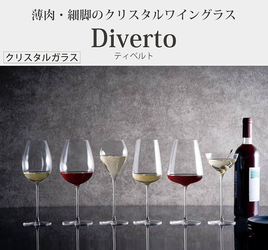 Toyo Sasaki Glass Wine Glass, Diverto Bordeaux, Red Wine, White Wine