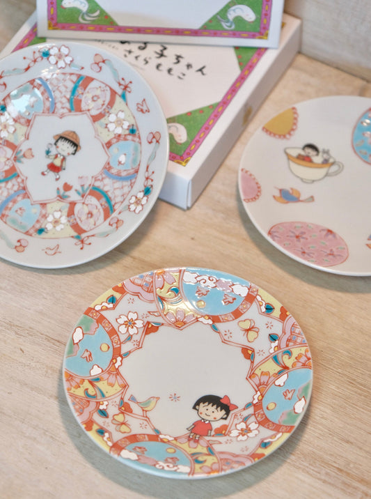 CHIBI MARUKO x Kutani Yaki 12cm Small Dish Plate