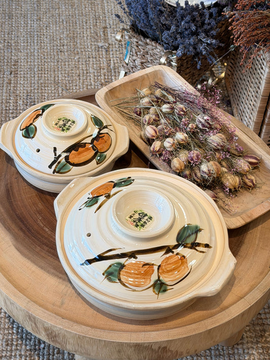 Persimmon Banko ware Size6/ 8 /9 Donabe/Clay Pot