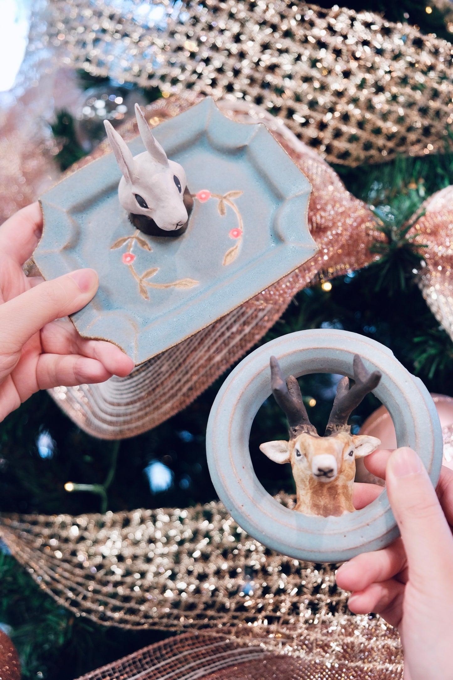 Artisans-森安幸代 Acne Pottery Studio Handmade Wall Vase (Deer)