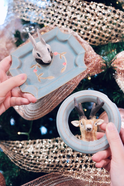 Artisans-森安幸代 Acne Pottery Studio Handmade Wall Vase (Deer)