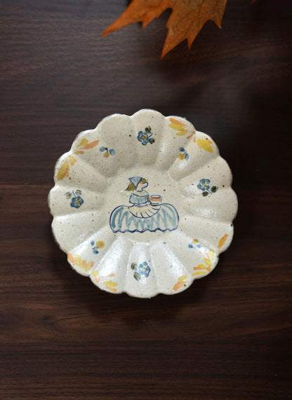 TATA pottery-田中大輝＆田辺桂 5.5 inch/14 cm Dessert Flower Plate