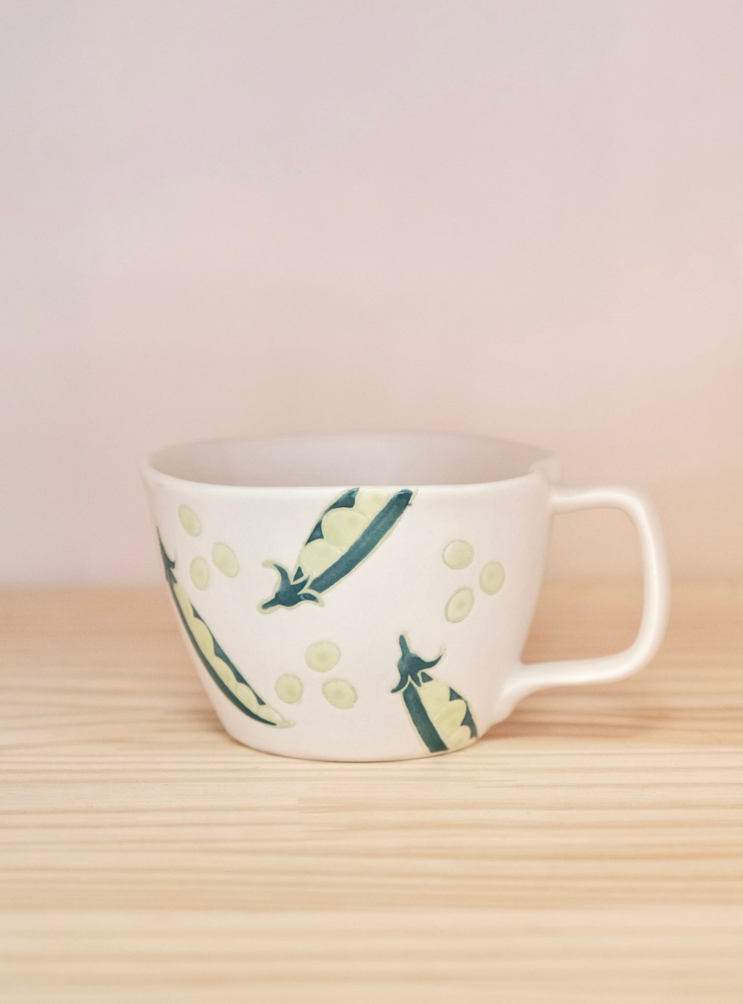 Kikuso Kiln Japan Hasami handcraft soup cup-Peas
