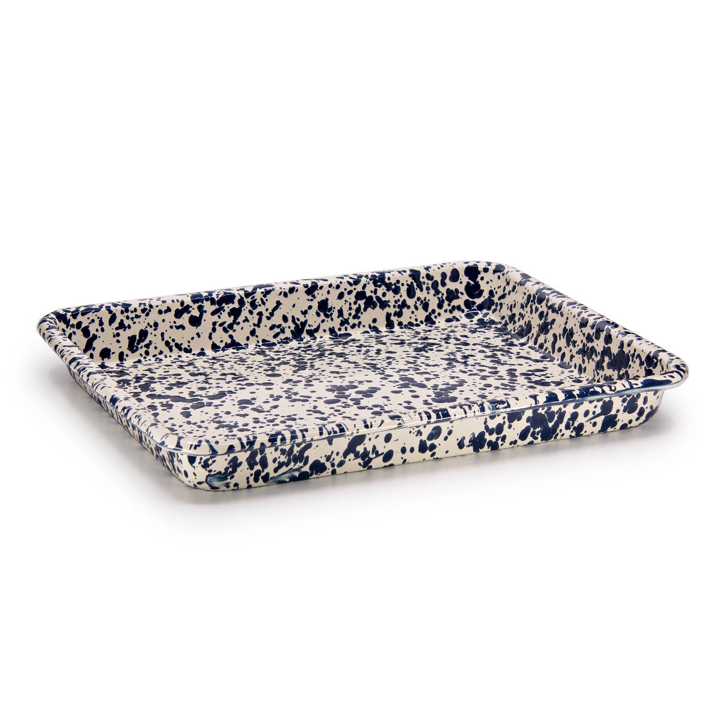 Crow Canyon Splatter Enamelware Small Rectangular Tray