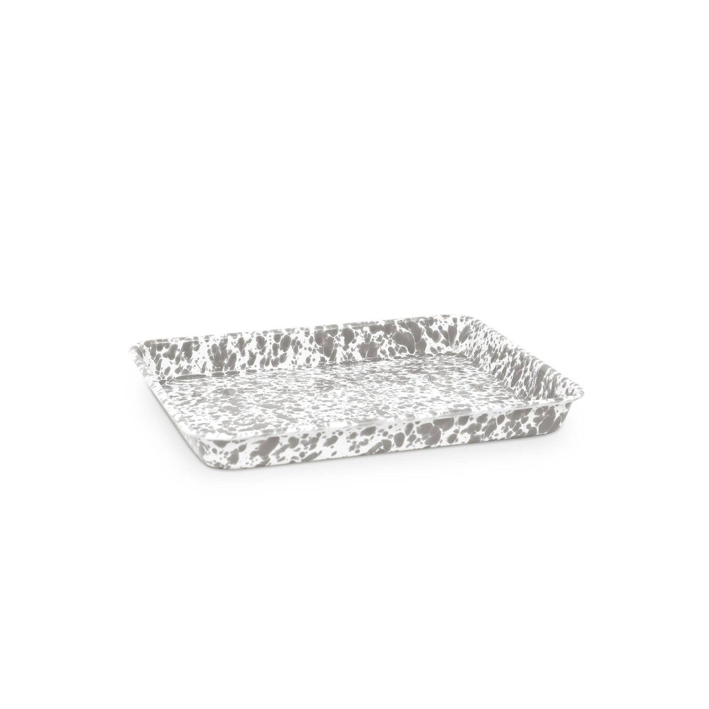Crow Canyon Splatter Enamelware Small Rectangular Tray
