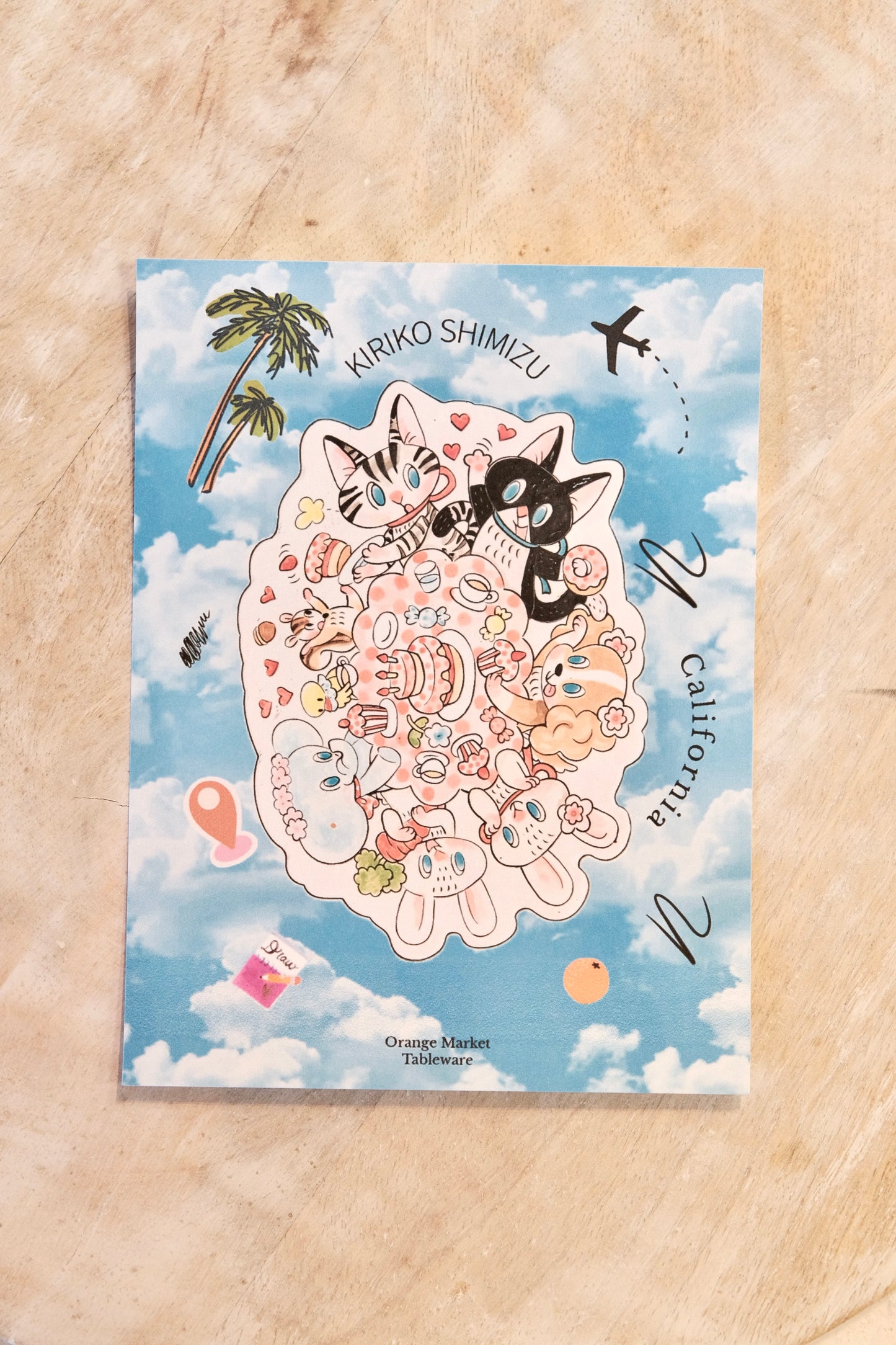 KIRIKO SHIMIZU-清水桐子 California Exhibition postcard