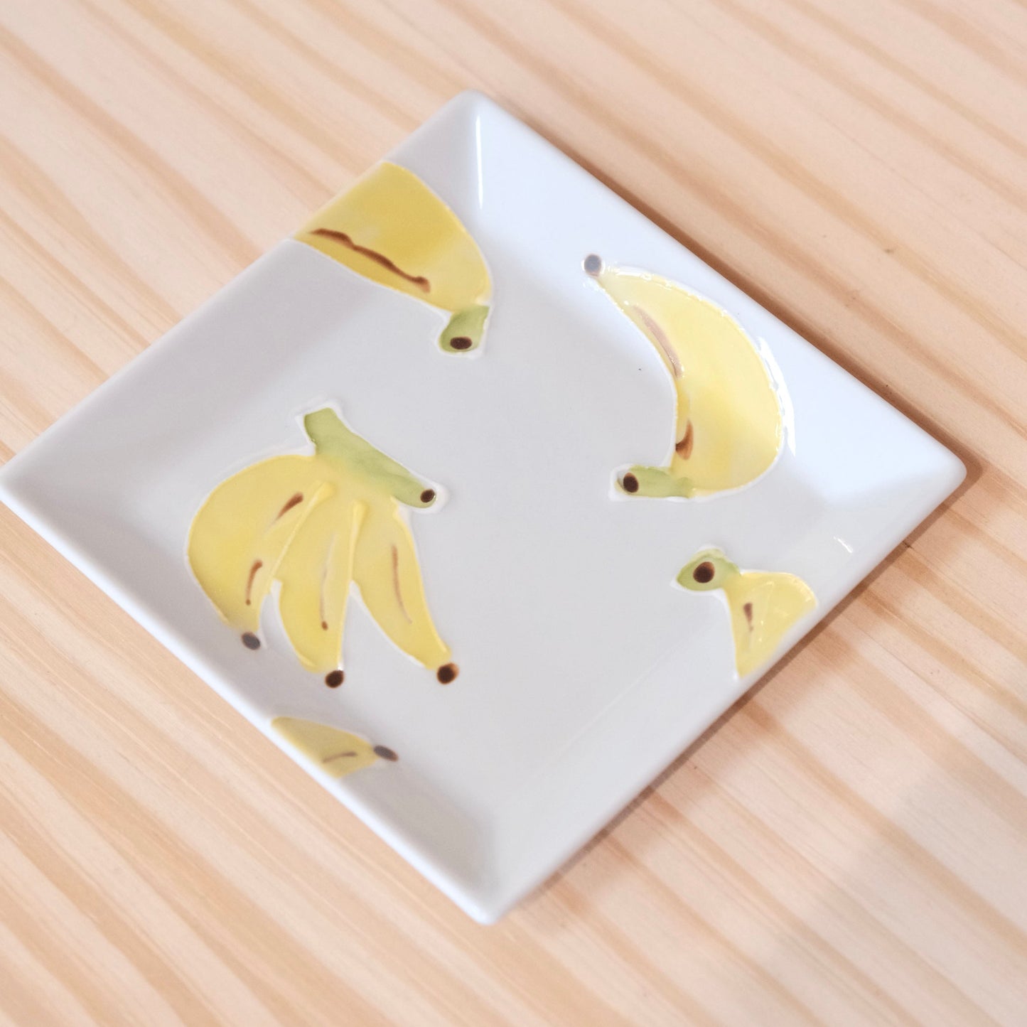 Tokushichi Gama Arita ware Fruits 5'' square dessert plate