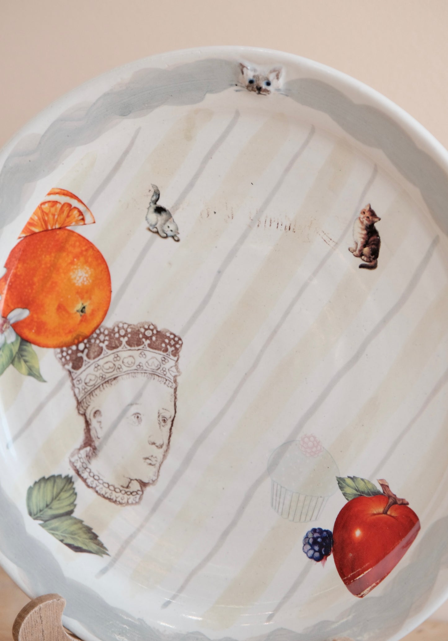 Hiruma Ikumi-比留間郁美 Handmade 8''/20cm Breakfast Plate (#5)