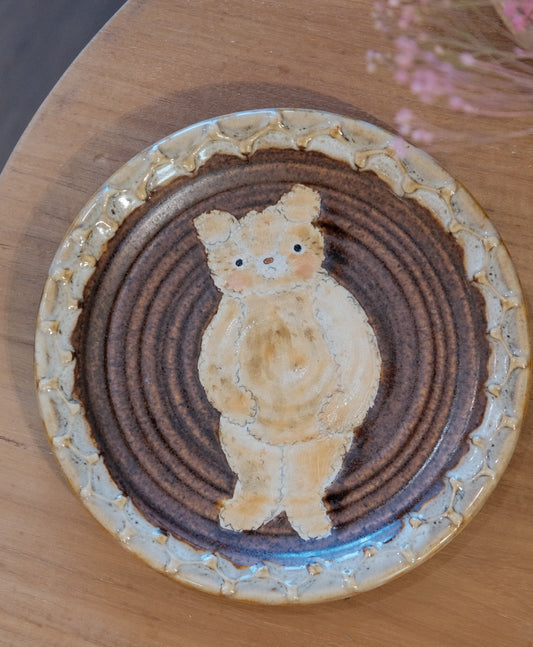 KONGARISHA-コンガリ舎 Bear Round 6inch Dessert plate (#3)
