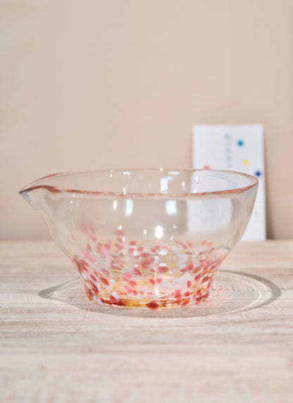 Handblown Glass Spouted  Matcha Bowl