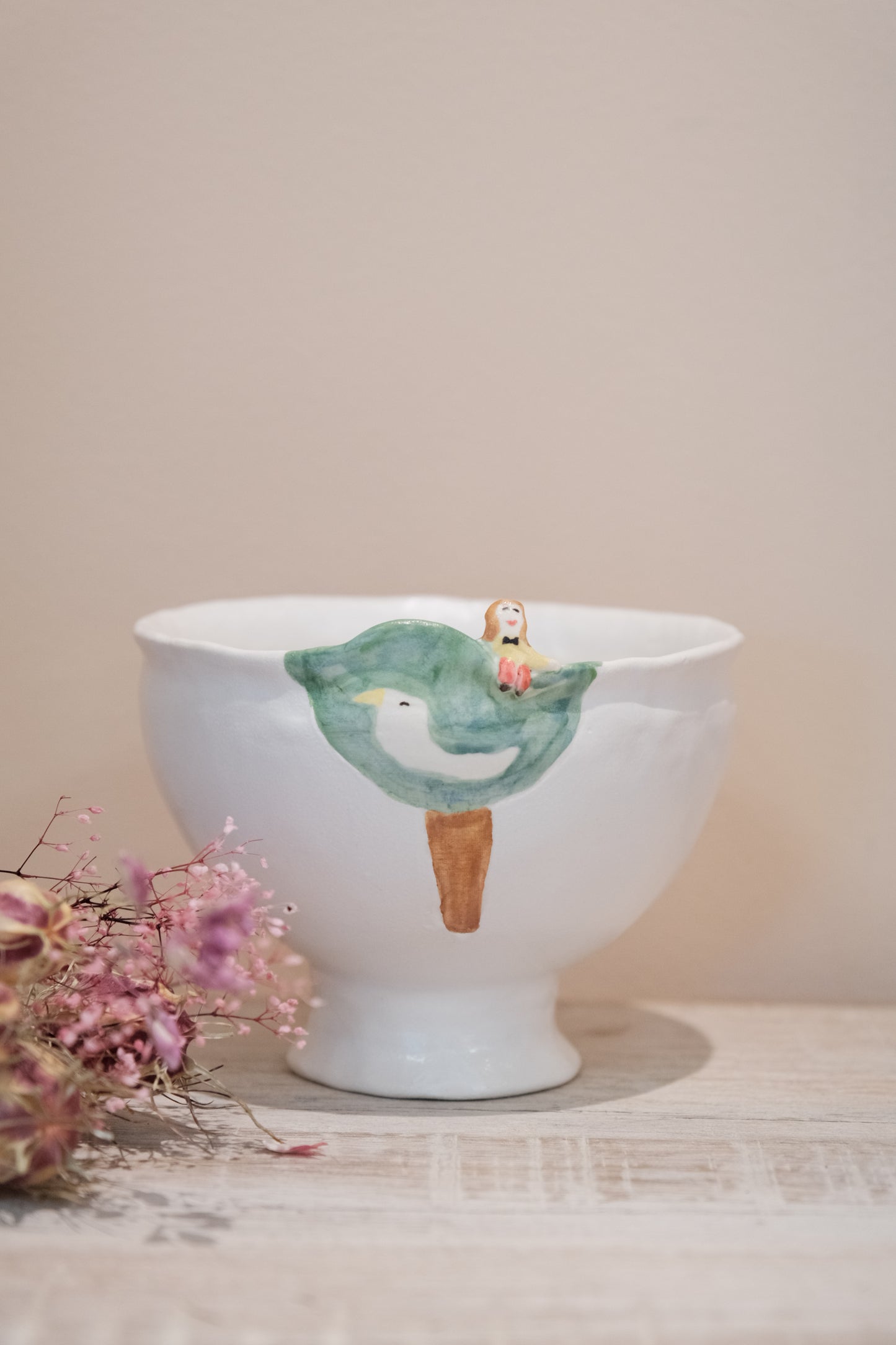 Natsumi Muroi 室井夏実- Handmade Sculptural rim detail ceramic bowl #2
