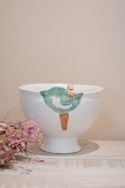 Natsumi Muroi 室井夏実- Handmade Sculptural rim detail ceramic bowl #2