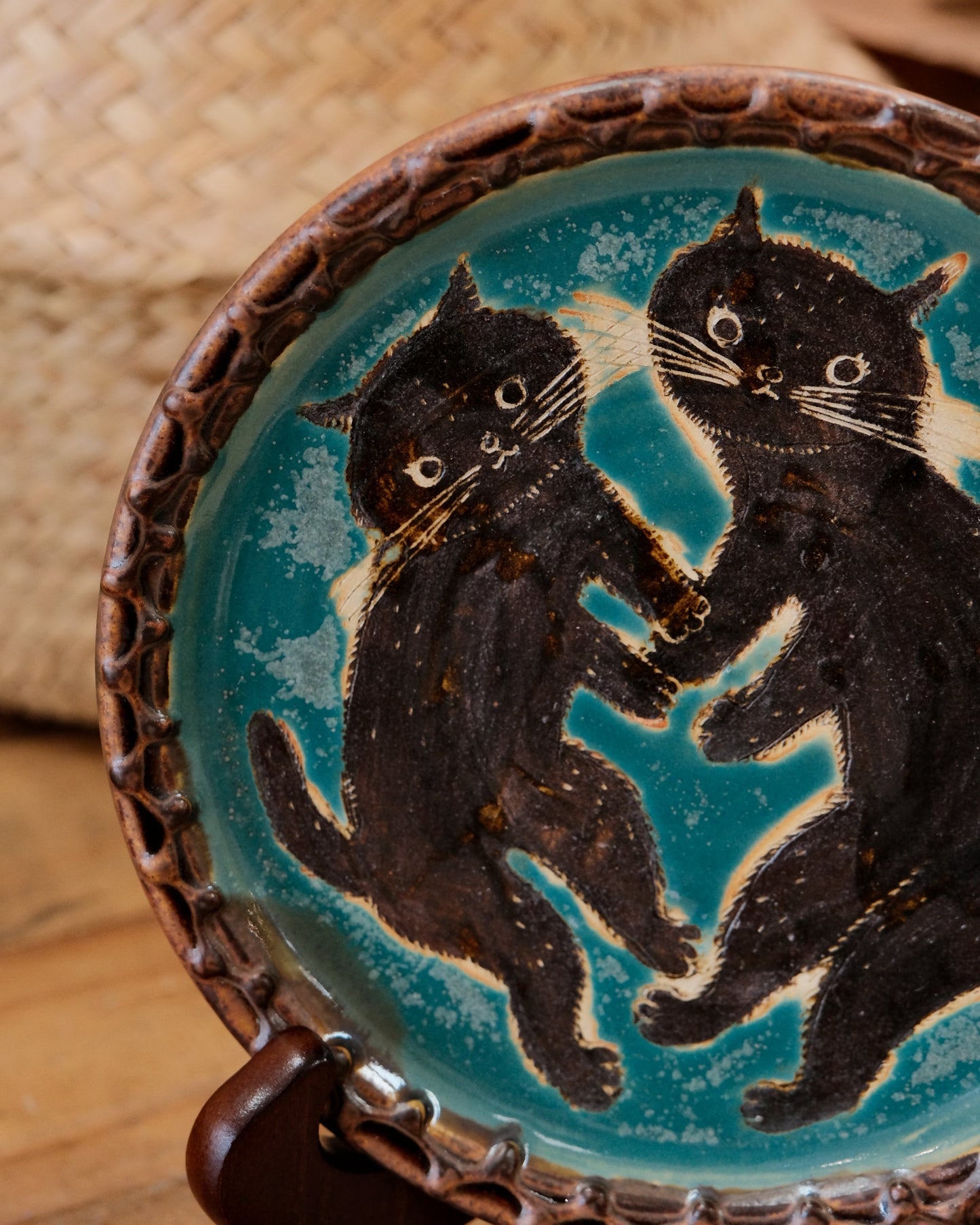 KONGARISHA-コンガリ舎 Handmade Cat Round 7inch plate