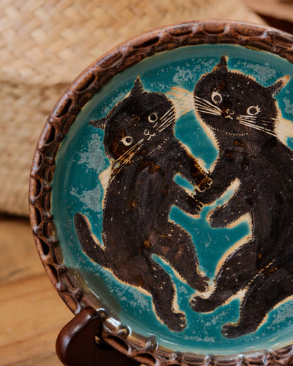 KONGARISHA-コンガリ舎 Handmade Cat Round 7inch plate