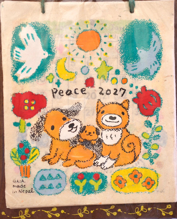 Peace — 2027 handmade paper calendar