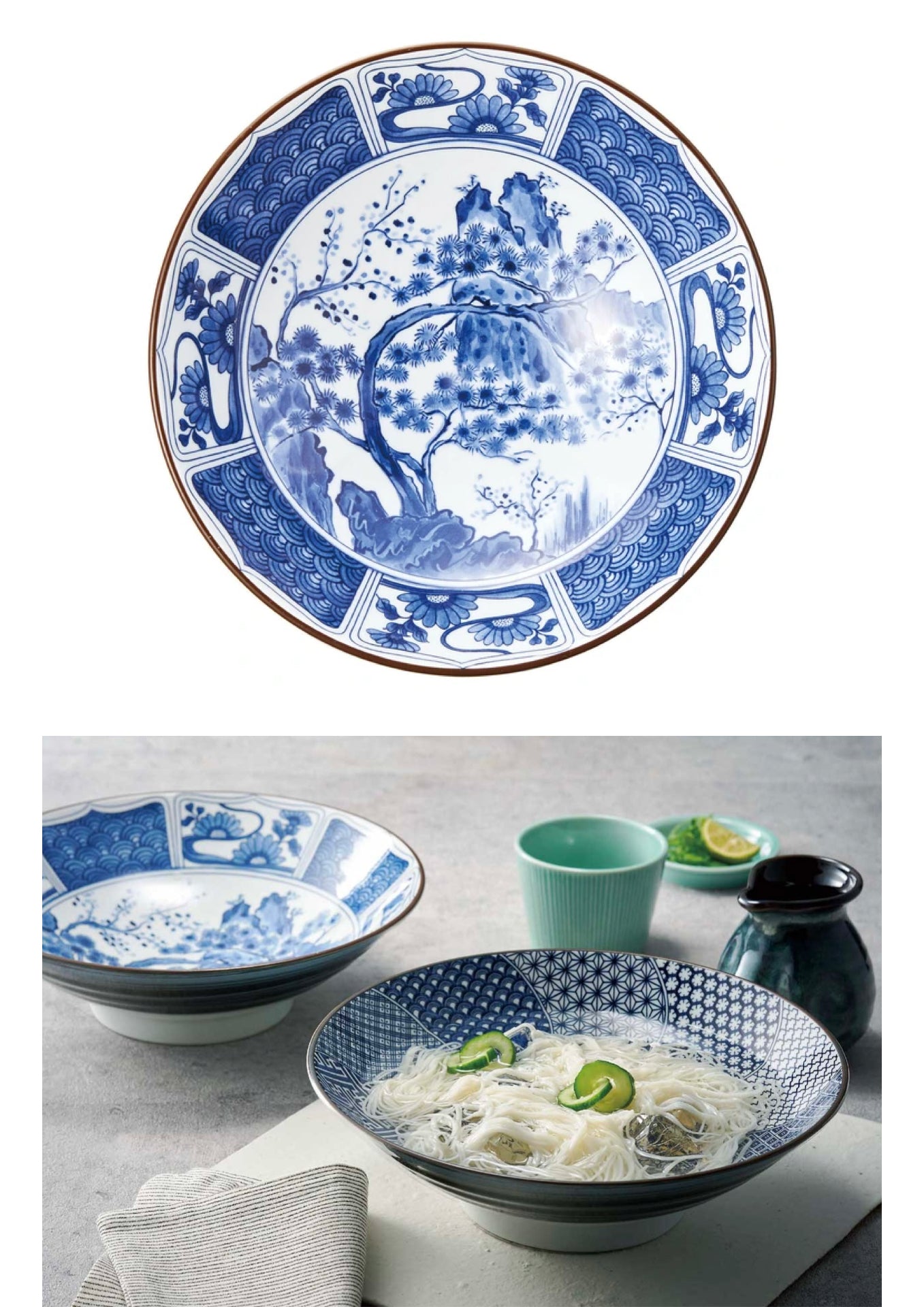 Japan Made Minoware Large Ramen Bowl-SHANSHUI