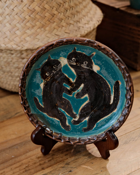 KONGARISHA-コンガリ舎 Handmade Cat Round 7inch plate