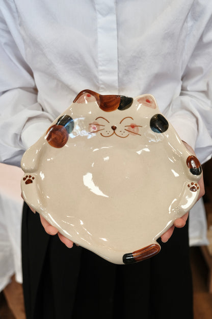Hasami Ware Handcraft Cat Large Plate