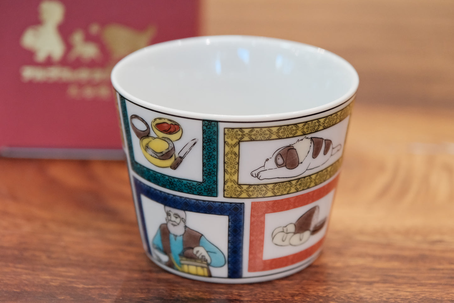 Japan Kutani Yaki Kaneshotouki Heidi and Yuki,Girl of the Alps goods,Soba Choko Cup