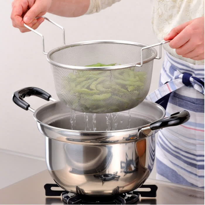 Shimomura Kihan Yude-Meijin Stainless Steel Pot with Strainer