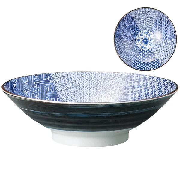 Japan Made Minoware Large Ramen Bowl-Prosperous Peony