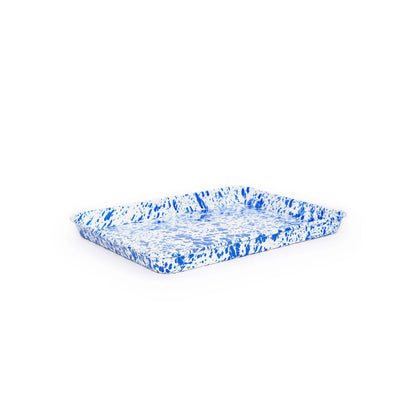 Crow Canyon Splatter Enamelware Small Rectangular Tray