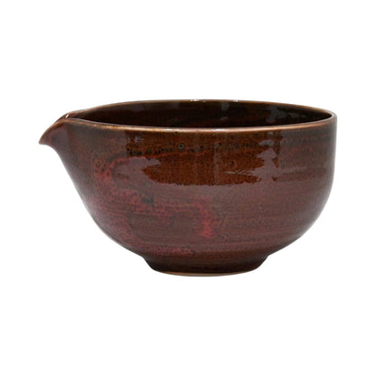 Yukiakari Katakuchi Matcha Bowl With Spout Yuzu Aka 12oz Japan